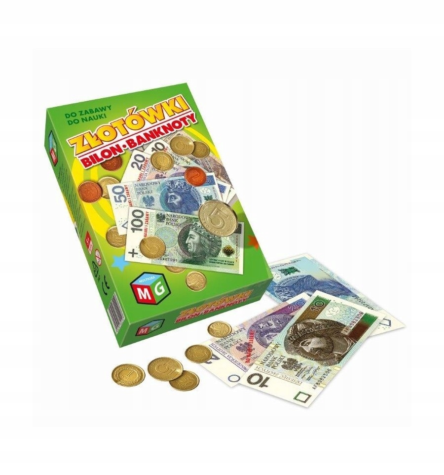 

Złotówki Bilon Pieniądze Zabawkowe Banknoty Zł Mg