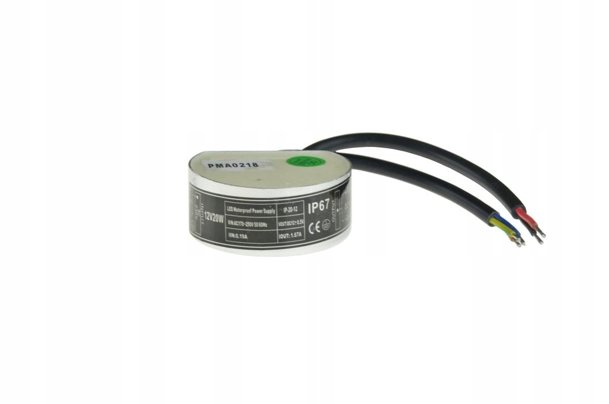 

Zasilacz do Led 20W 12V DC 1,67A IP67 dopuszkowy