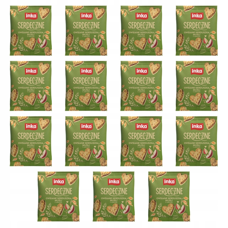 Inka Srdečné Ovesné srdíčka müsli s jablky 50 g X15