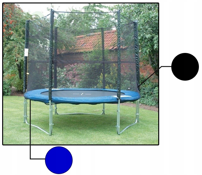 trwała TRAMPOLINA DLA DZIECI 8FT 244cm + akcesoria