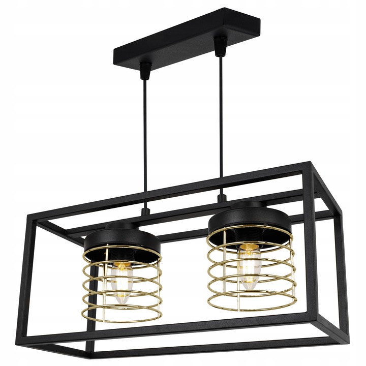 Osvětlení se zlatými košíčky skládající se z několika kruhů Rasti 60W