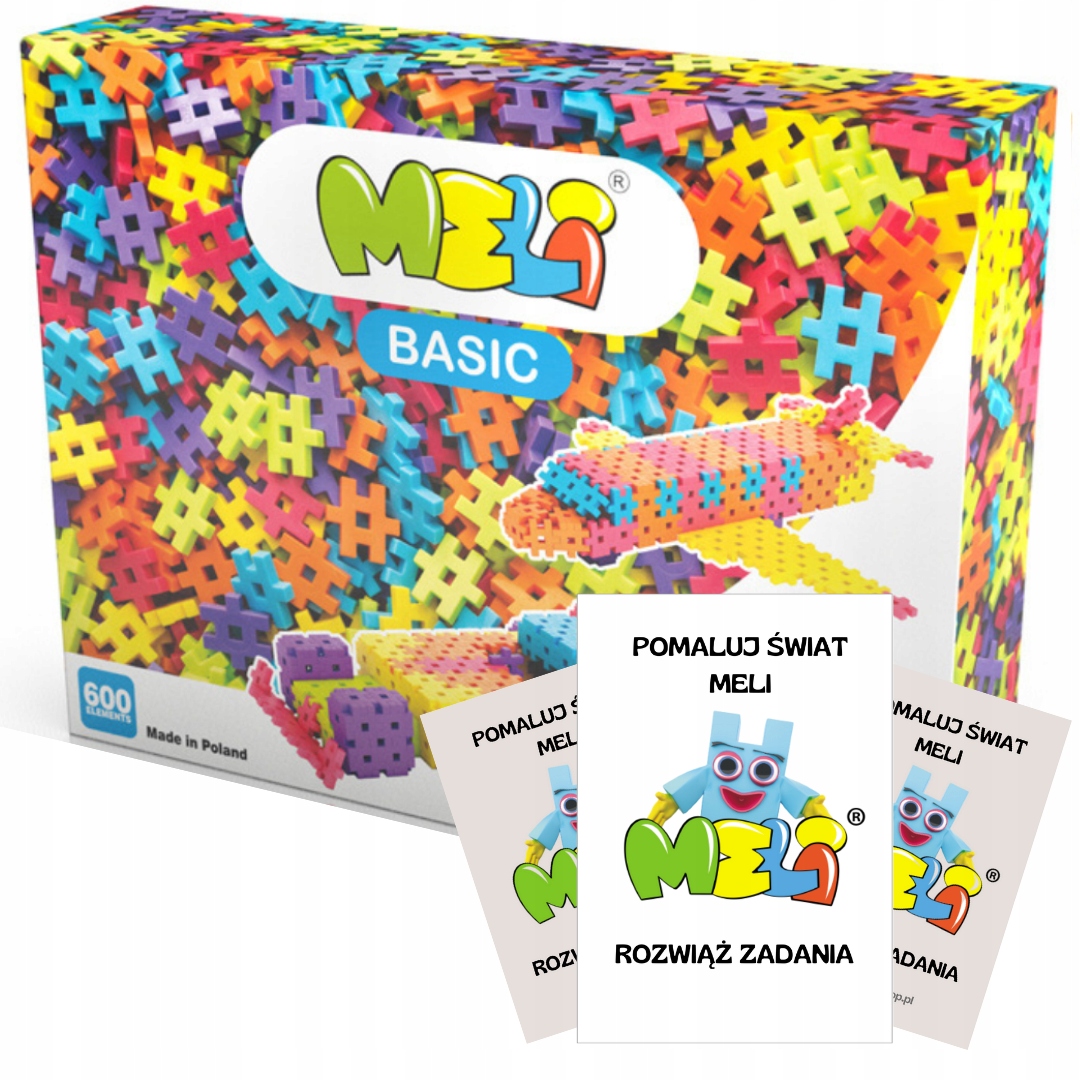 

Klocki Meli Basic 1000 elementów Wafle + Prezent