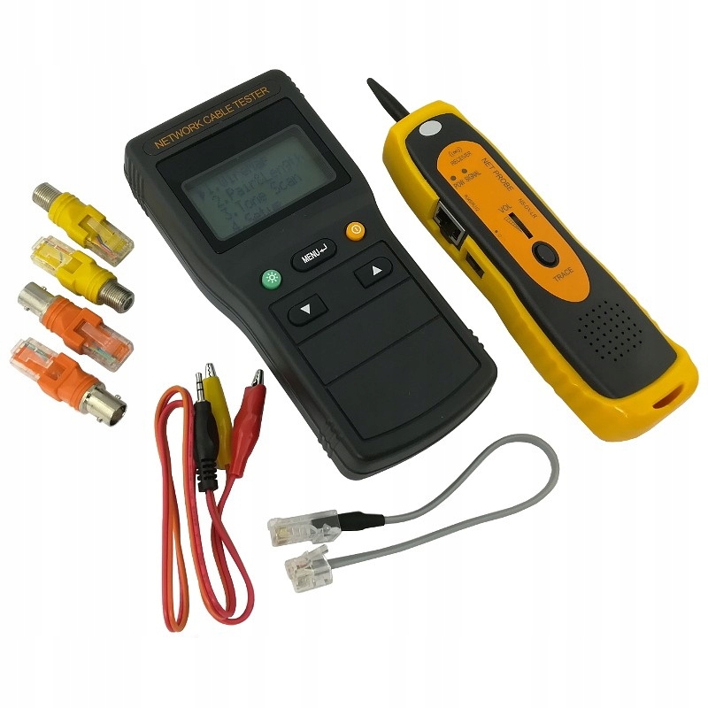 Szukacz par przewodów tester RJ45 adaptery