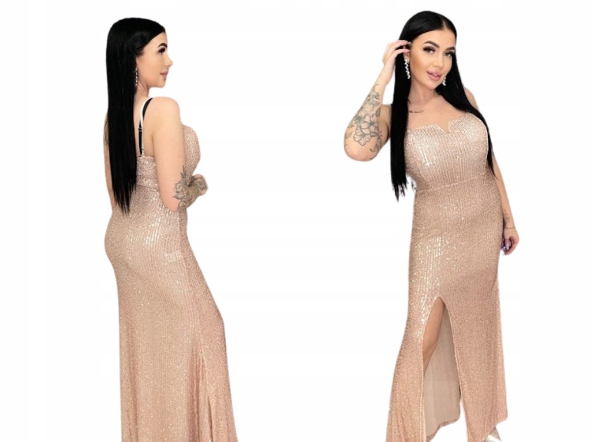 Šaty Na Ramínka Maxi Viola Zlaté