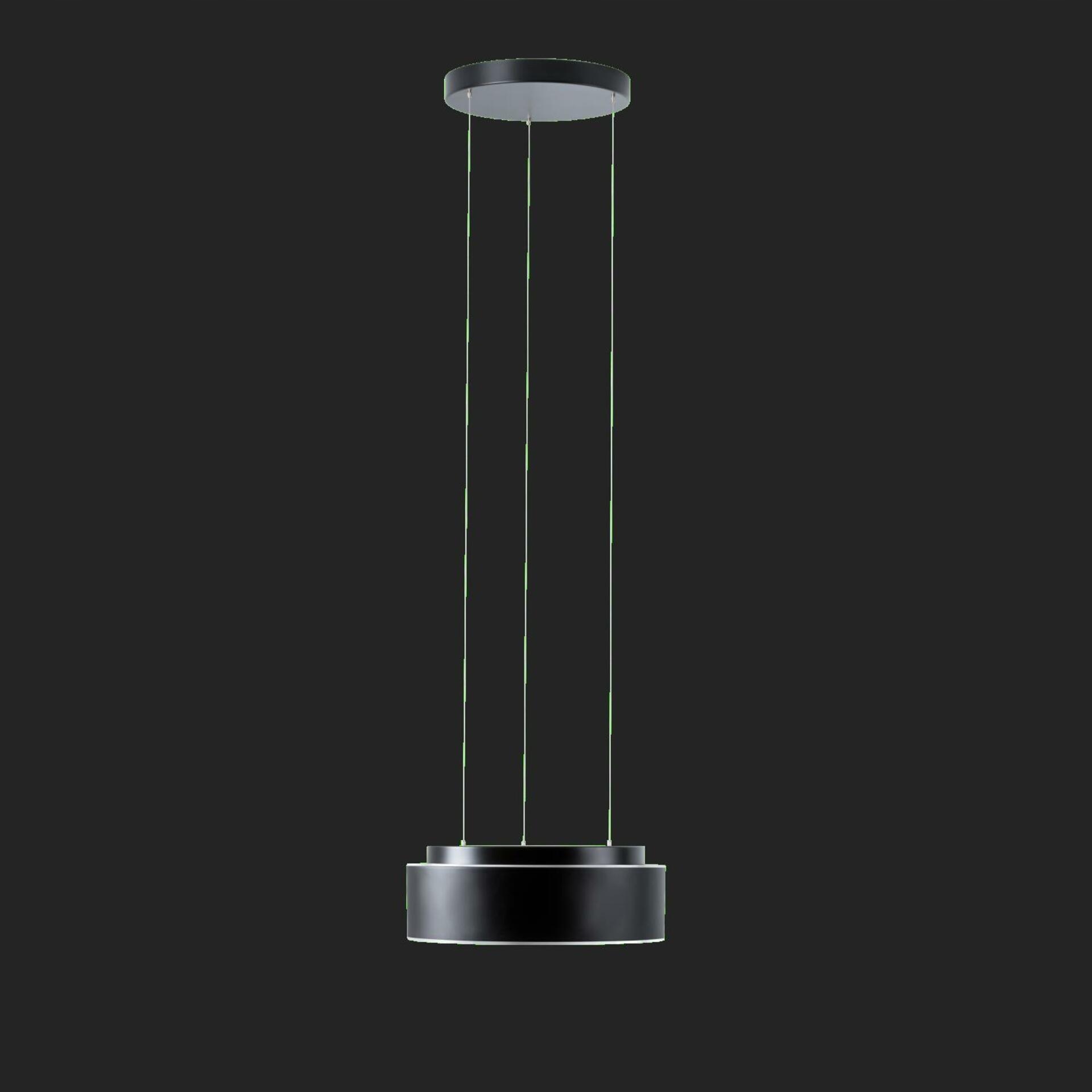 Osmont 70926 Eris LEC2 závesné sklenené svítidlo čierna bílo čierna IP40