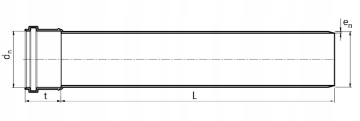 RURA RURKA KANALIZACYJNA WEWNĘTRZNA ODPŁYWOWA FI 50x500x1,8mm SZARA MOCNA Marka Pipelife
