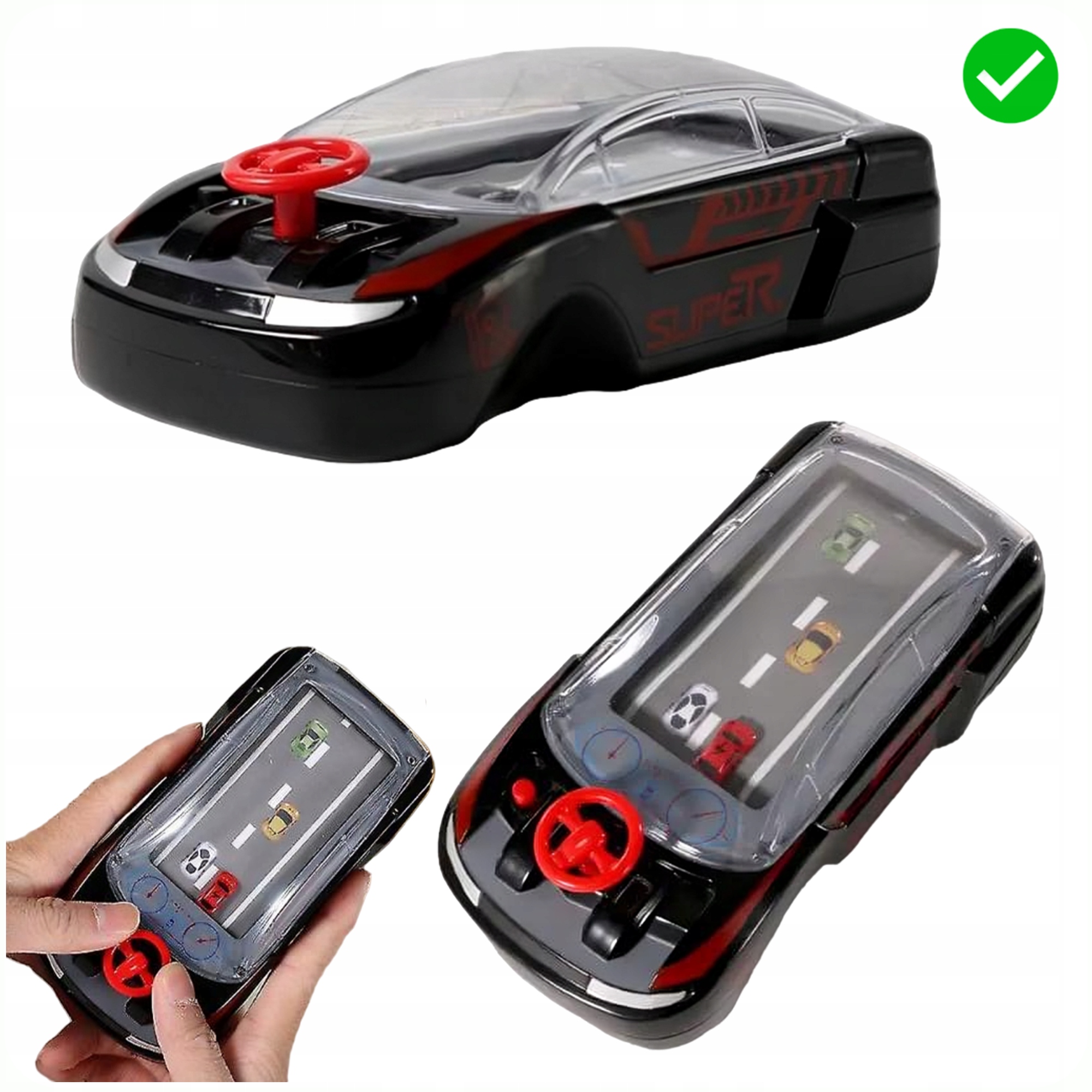 SYMULATOR JAZDY WYŚCIGÓW WYŚCIGI GRA KIEROWNICA INTERAKTYWNA CZARNY Marka inna