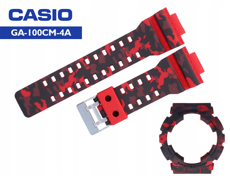 Komplet Pásek Casio GA-100CM-4A GD-120CM-4A Originál a Bezel maskáčový