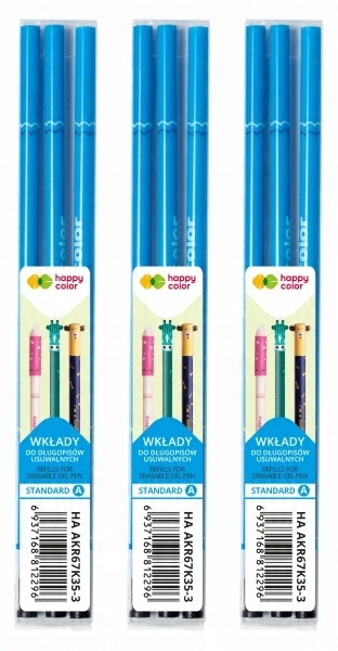 

9 sztuk Wkładów ścieralnych Happy Color