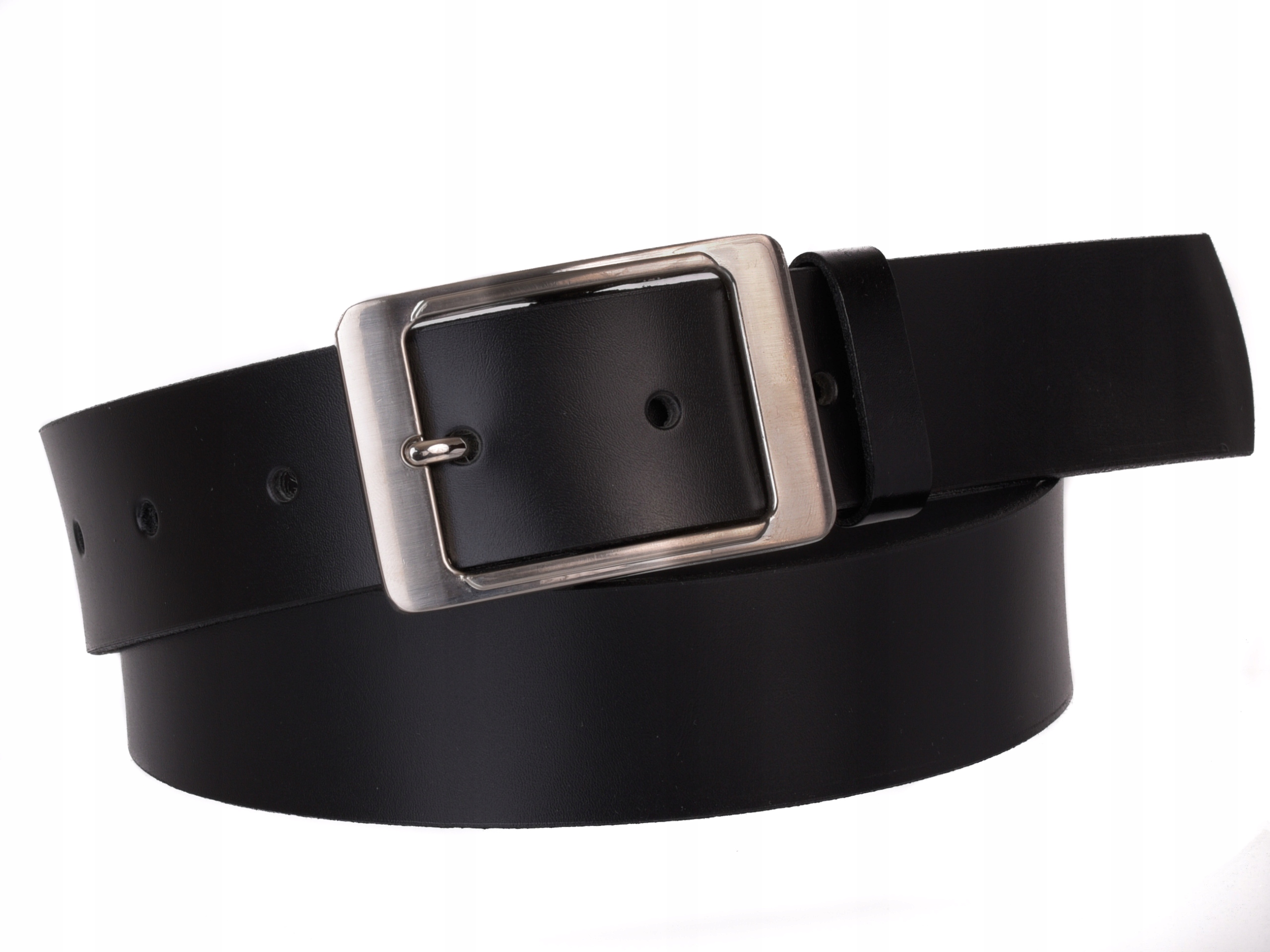 

Skórzany Pasek damski Szeroki Czarny 4cm