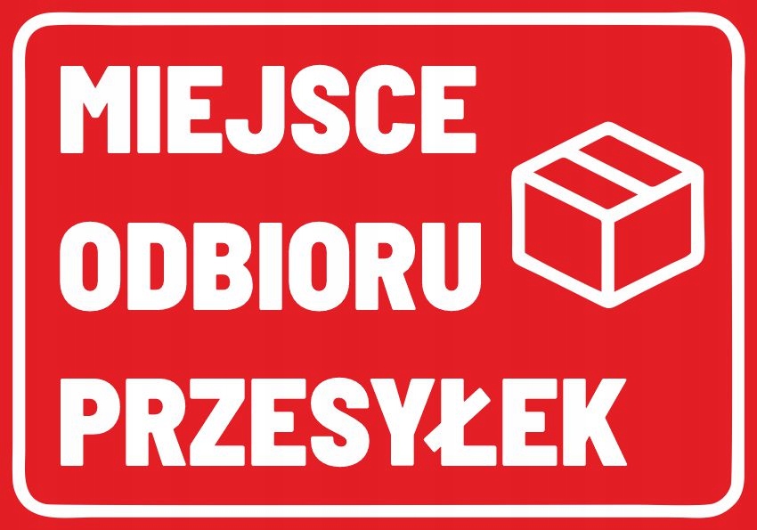 Naklejka Miejsce odbioru przesyłek, 30x21cm