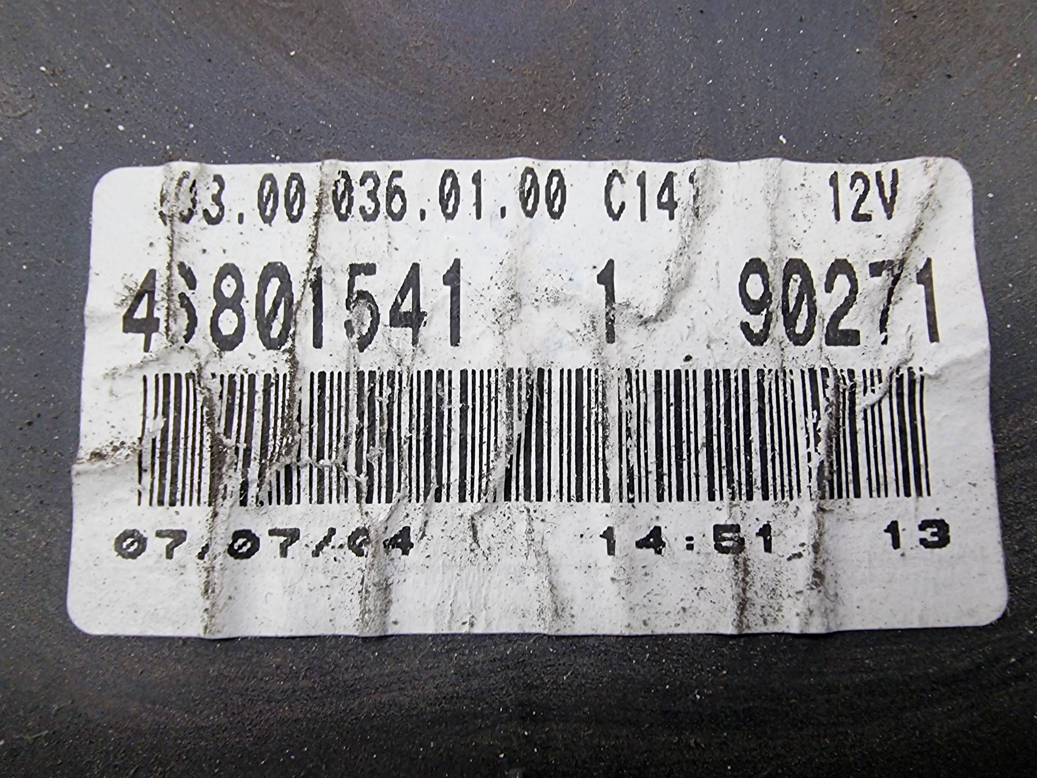 dials clock 46801541 FIAT PANDA II