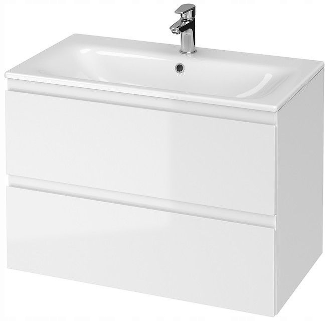 SZAFKA Z UMYWALKĄ 80 CM BIAŁA CERSANIT MODUO