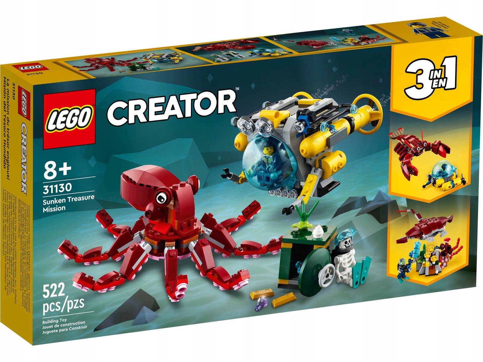 

Lego Creator 3w1 Wyprawa Po Zatopiony Skarb 31130
