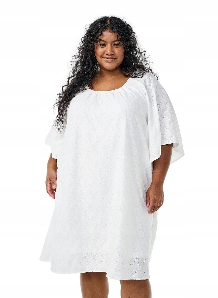 Plus Size Zizzi Párty Šaty Španělská Struktura Vzor 080A 52