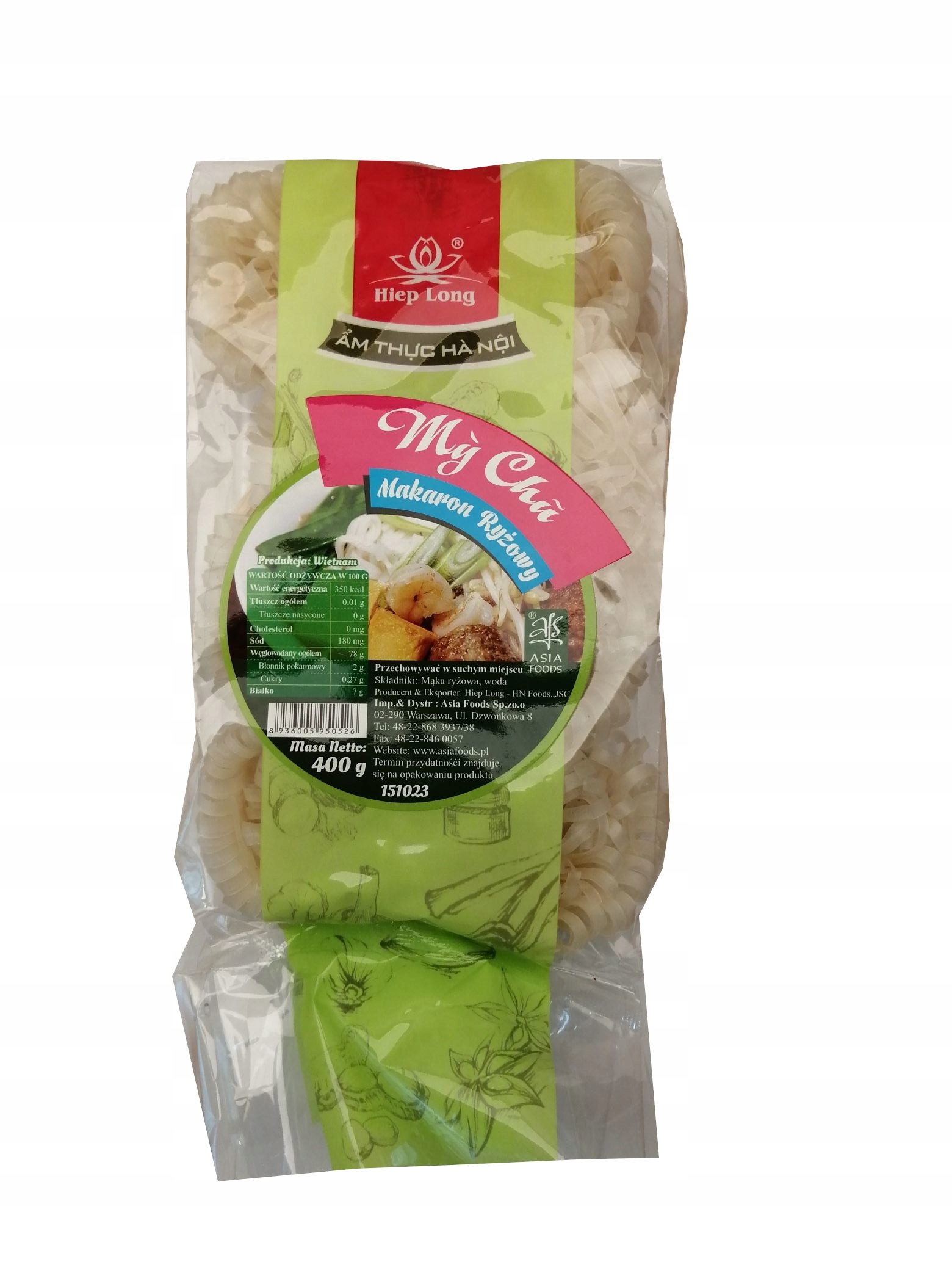 

Makaron ryżowy My Chu Hiep Long 400 g