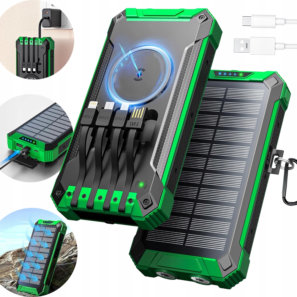 Powerbanka, Solární Nabíječka 26800 Mah, Nabíjení 6 Zařízení Současně