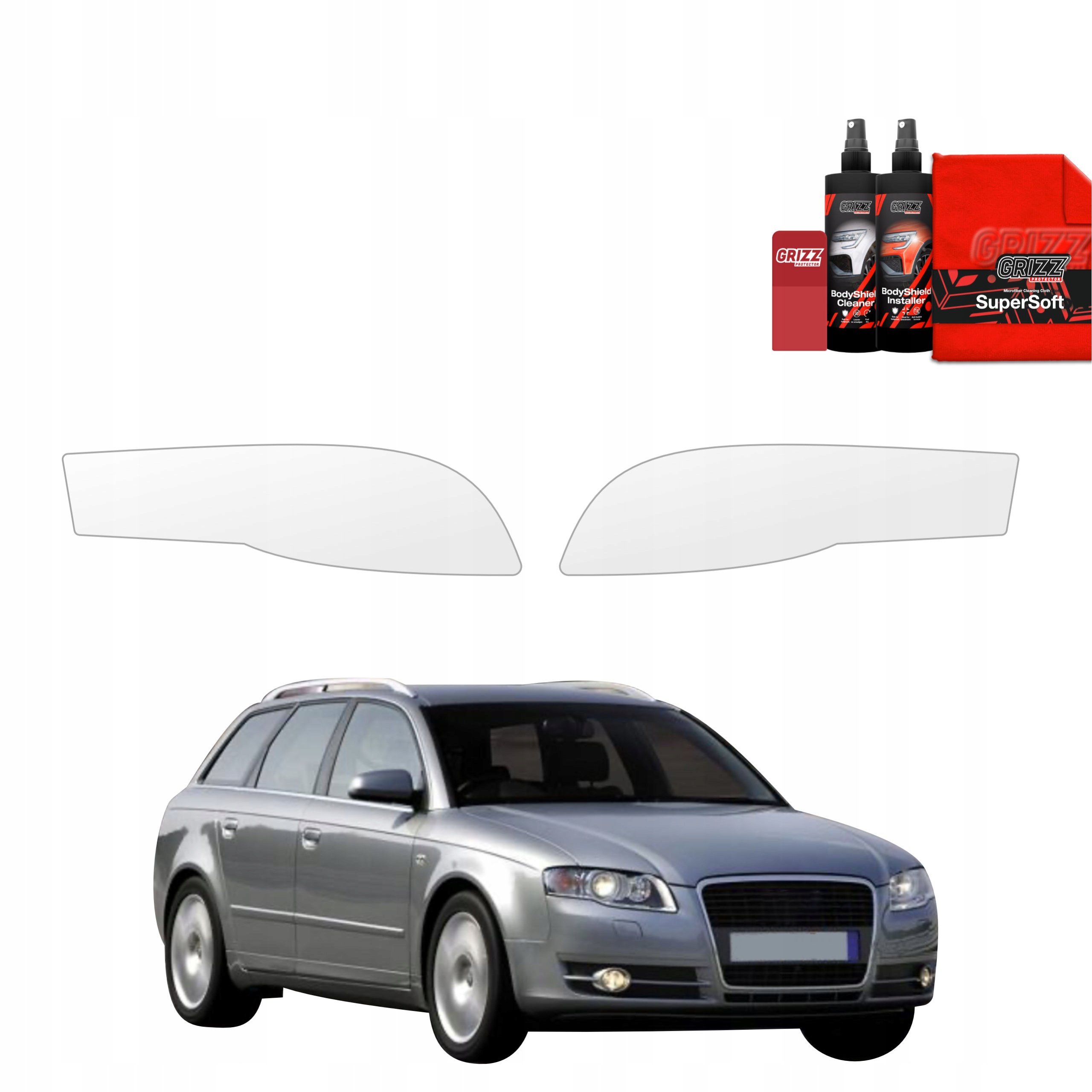 2v1 Fólie Ppf dýha na lampy pro Audi A4 B7 Avant (2004-2008)