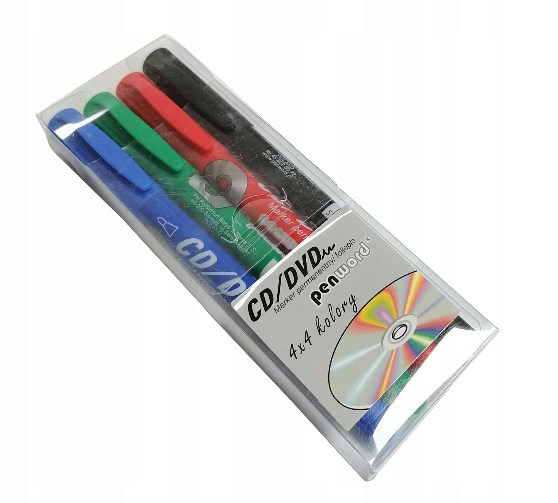 

Marker CD Dwustronny MIX Kolor 4 sztuki
