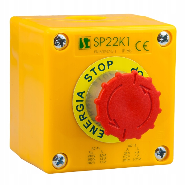Kaseta sterownicza z przyciskiem Stop SP22-K1/08-1