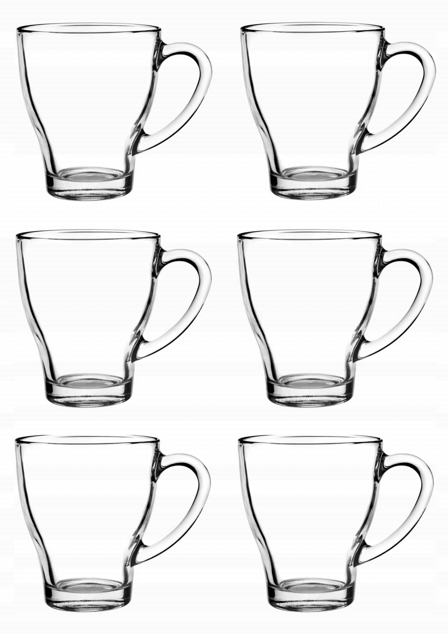 

Kpl. szklanek ze szkła żarood. 6szt 280ml z uchem