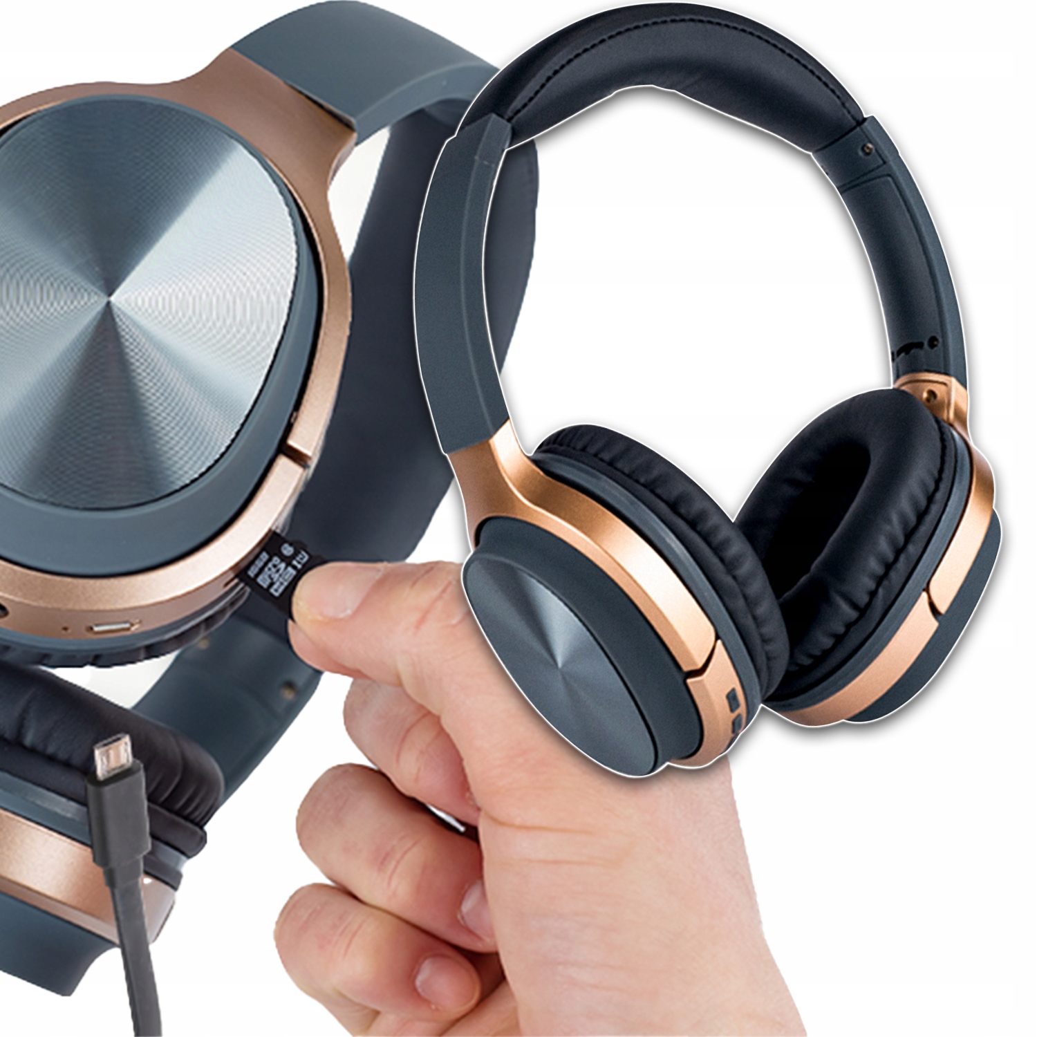 Bluetooth Sluchátka Na Dárek Přes Uši Basový Mikrofon Bezdrátový Jack