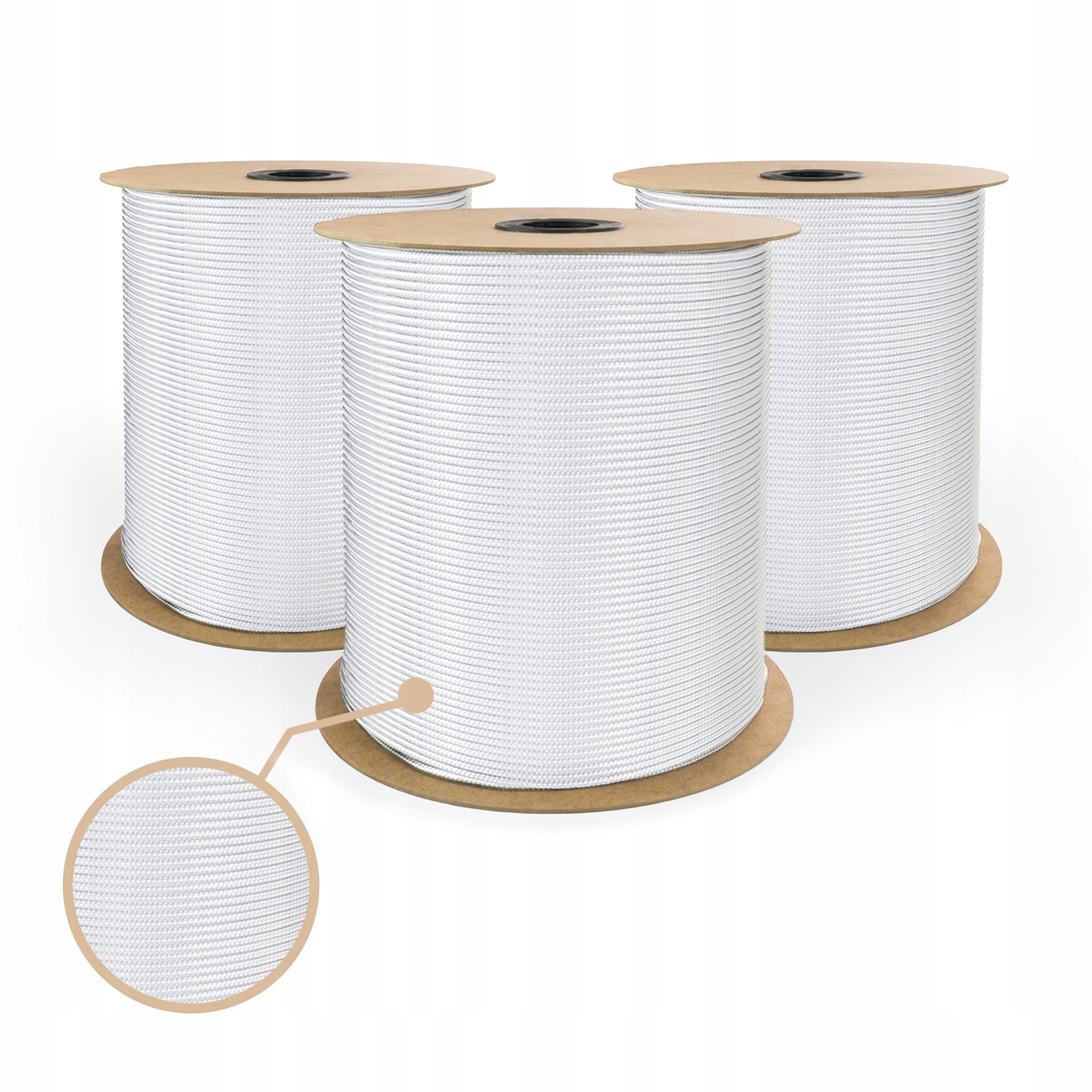 Lina Linka Polipropylenowa 4mm Pleciona Żeglarska Uniwersalna Biała 200 m