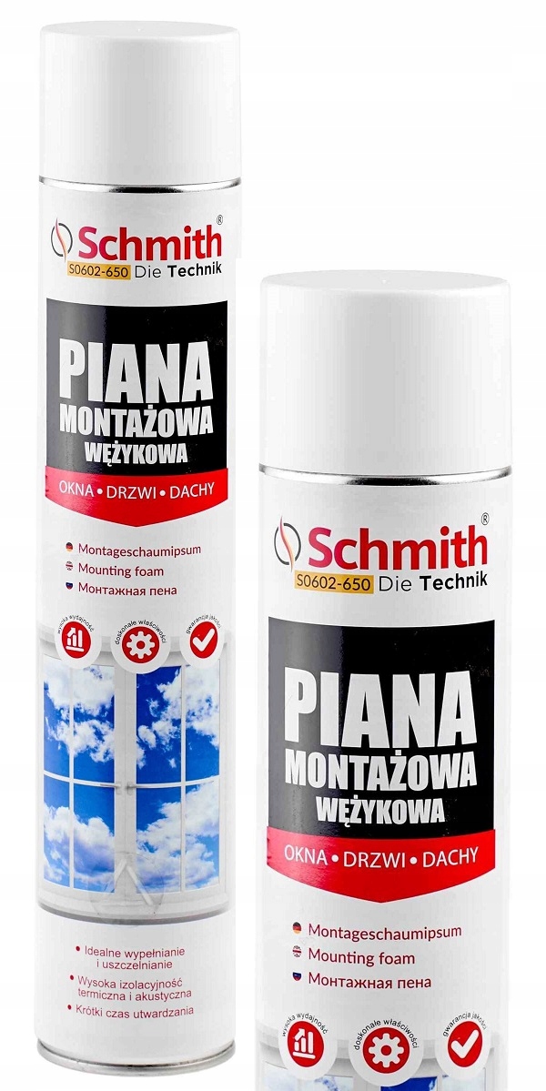 

Piana Montażowa Wężykowa Pianka 650ml Schmith