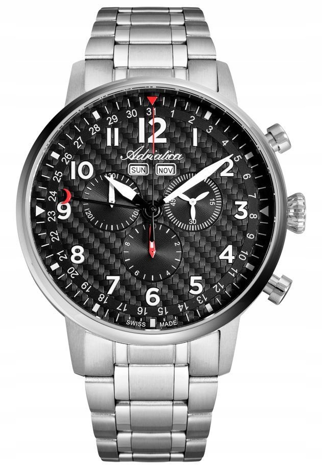 Nové Originální Pánské Hodinky Adriatica A8308.5124CH stříbrné chronograf