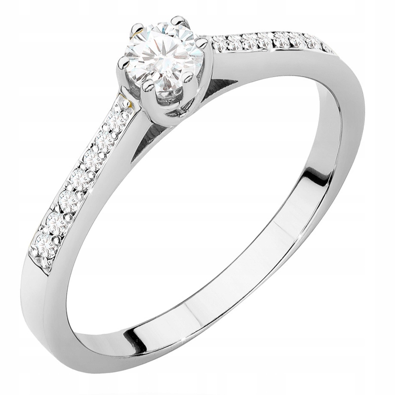Złoty Pierścionek pr. 585 z Brylantami 0,29ct 14k