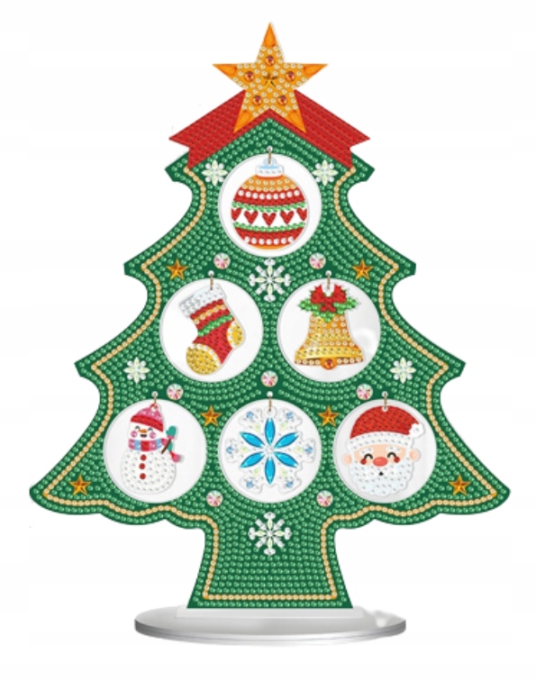 Diamond Painting Výšivka Diamantová mozaika Stojan Svatý vánoční stromeček