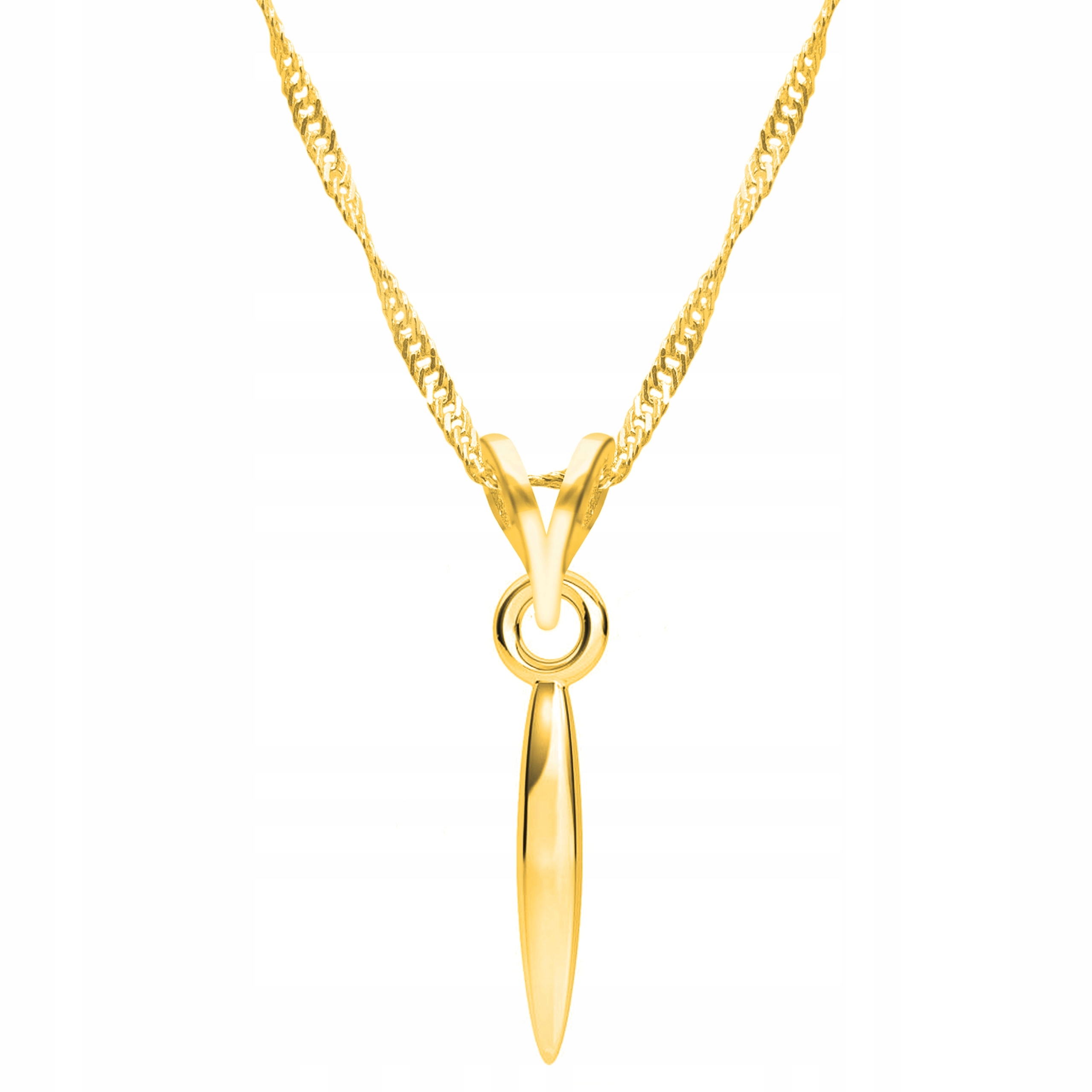 Řetízek zlatý náhrdelník 925 Kolík Špendlík