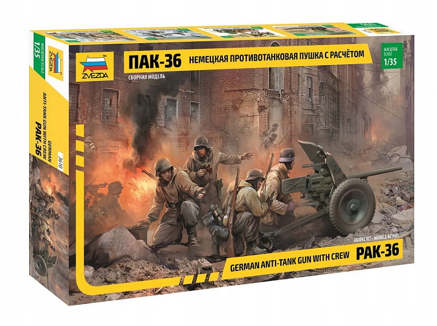 PAK-36 německé protitankové dělo s posádkou 1:35 Zvezda 3610