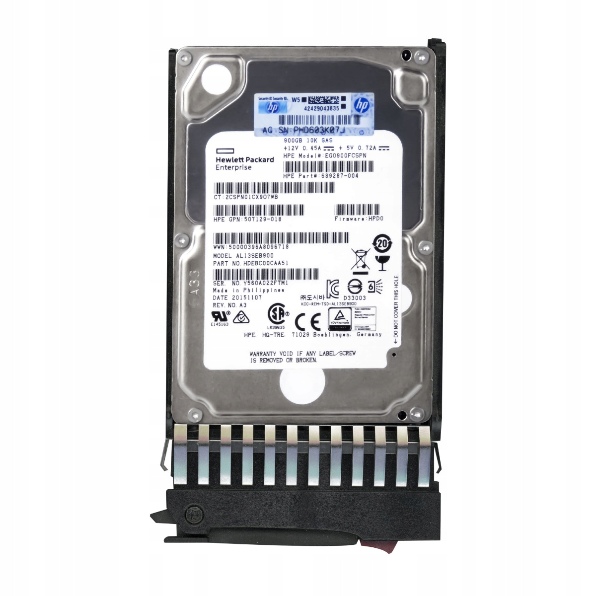 Hp 689287-004 900GB 10K 64MB SAS-2 2.5'' EG0900FCSPN