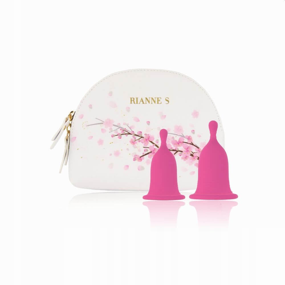 Zestaw 2 kubki kubeczki menstruacyjne silikon s m