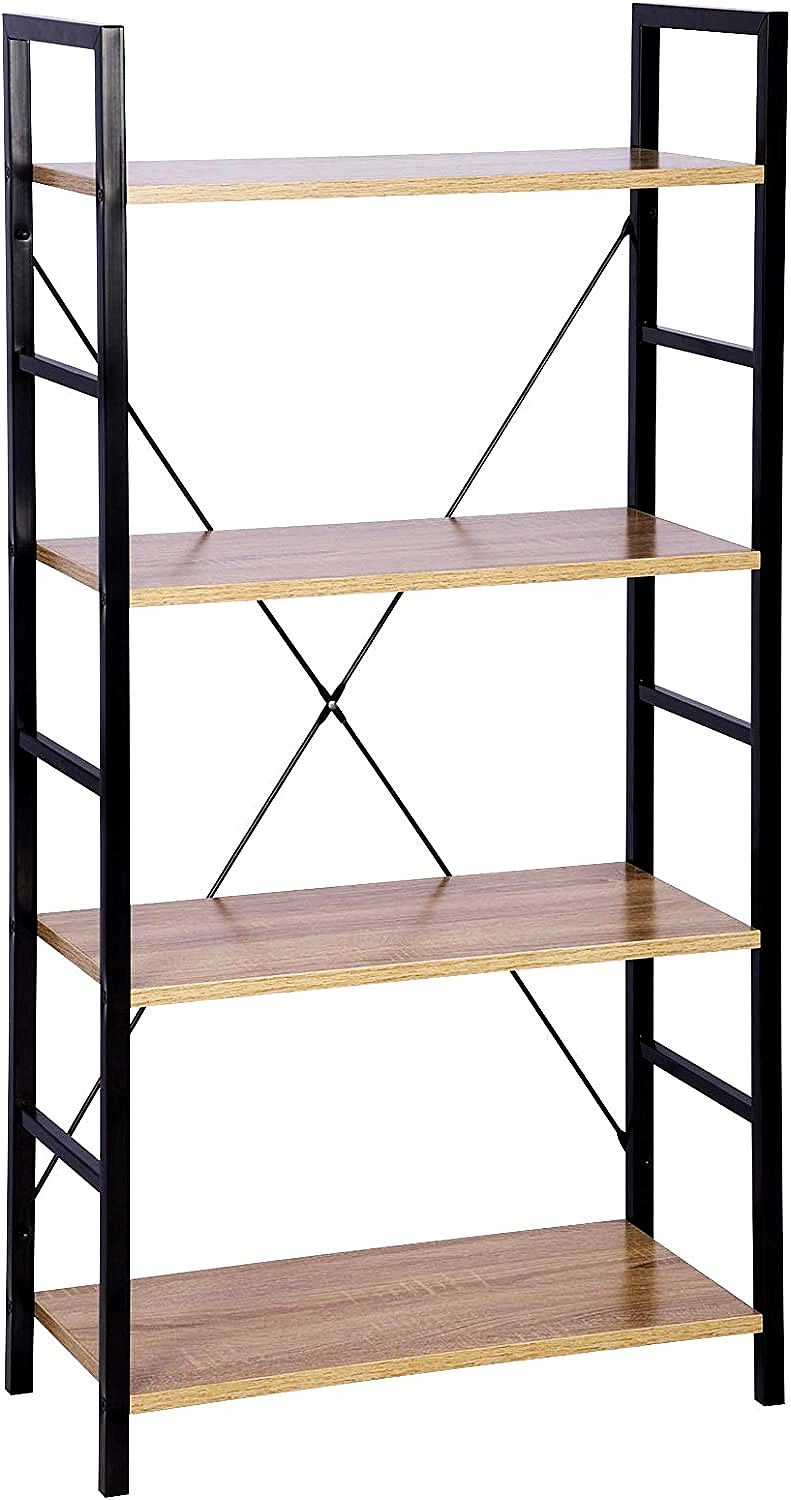 

Regał Biurowy Szafka Stojąca 4 Półki Loft 116cm