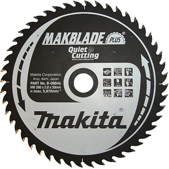 Makita Kotoučová Pila 350x30x56z Makblade Plus Dřevo