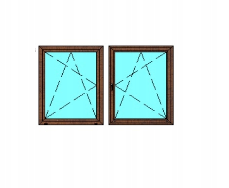 Tanie okno PCV RU2x Złoty dąb 120x90