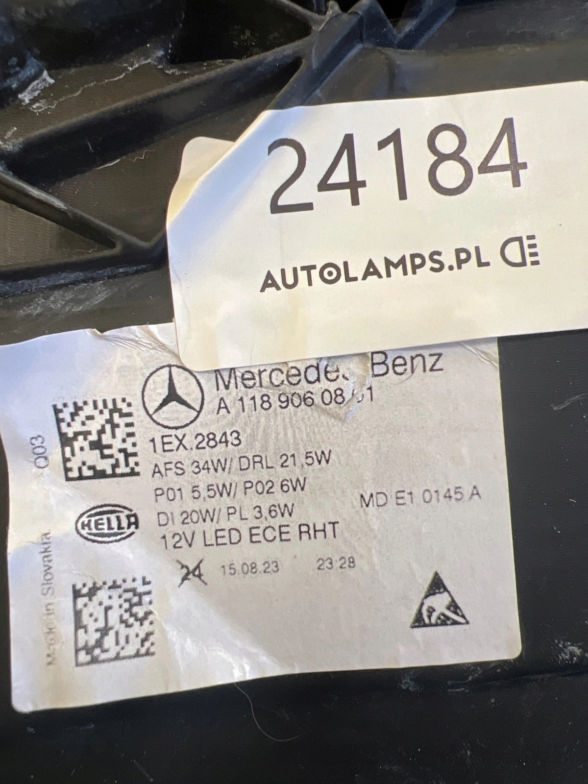 light right Mercedes CLA W118 Full Led A1189060801