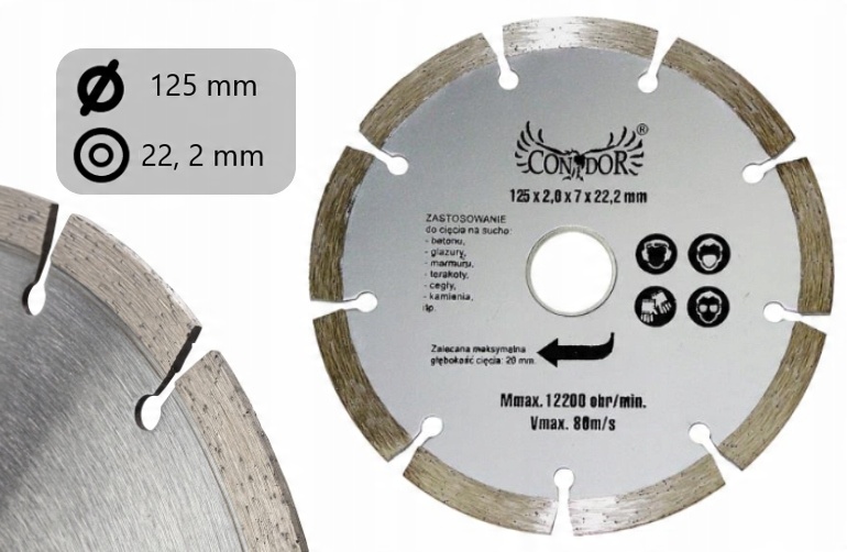 

Tarcza Do Betonu Diamentowa 125x22.2mm Segmentowa