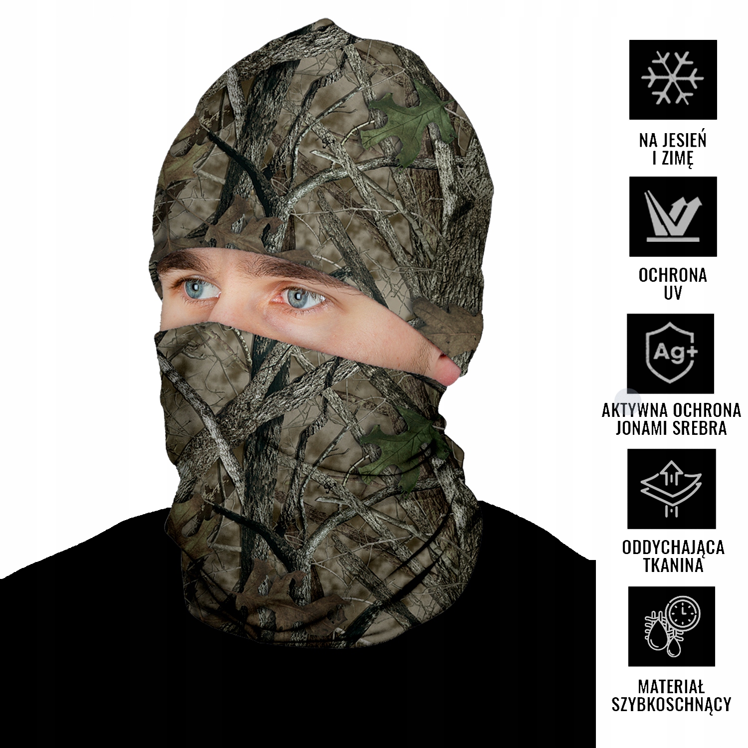 CZAPKA ZIMOWA TERMOAKTYWNA komin Myśliwska hunting Marka Loco Army