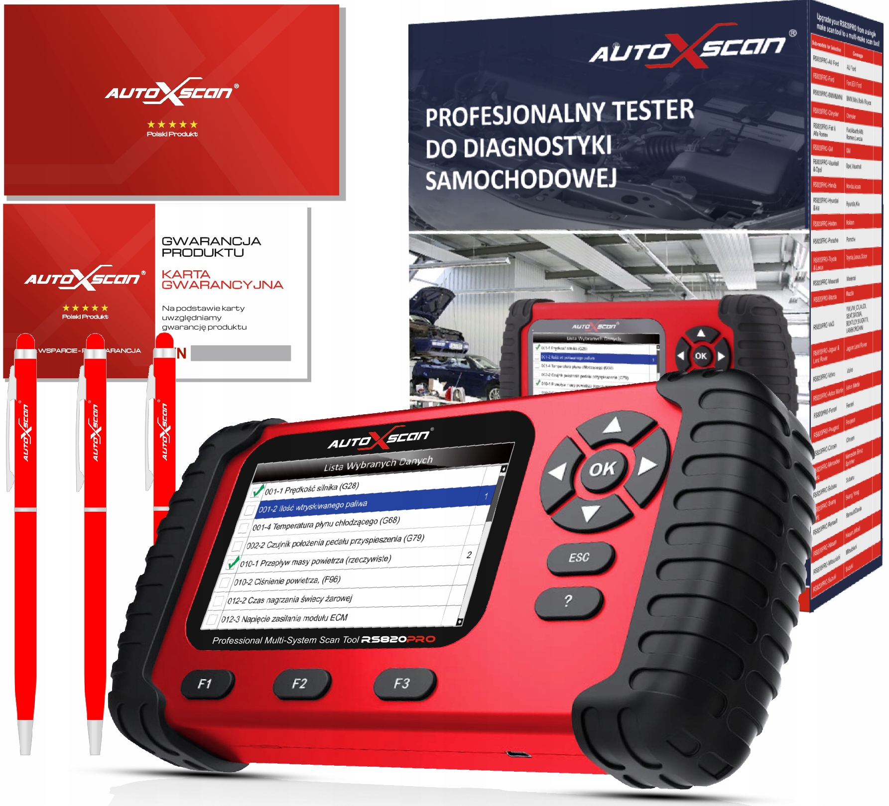 TESTER DIAGNOSTYCZNY AUTOXSCAN RS820PRO PL 1 MARKA