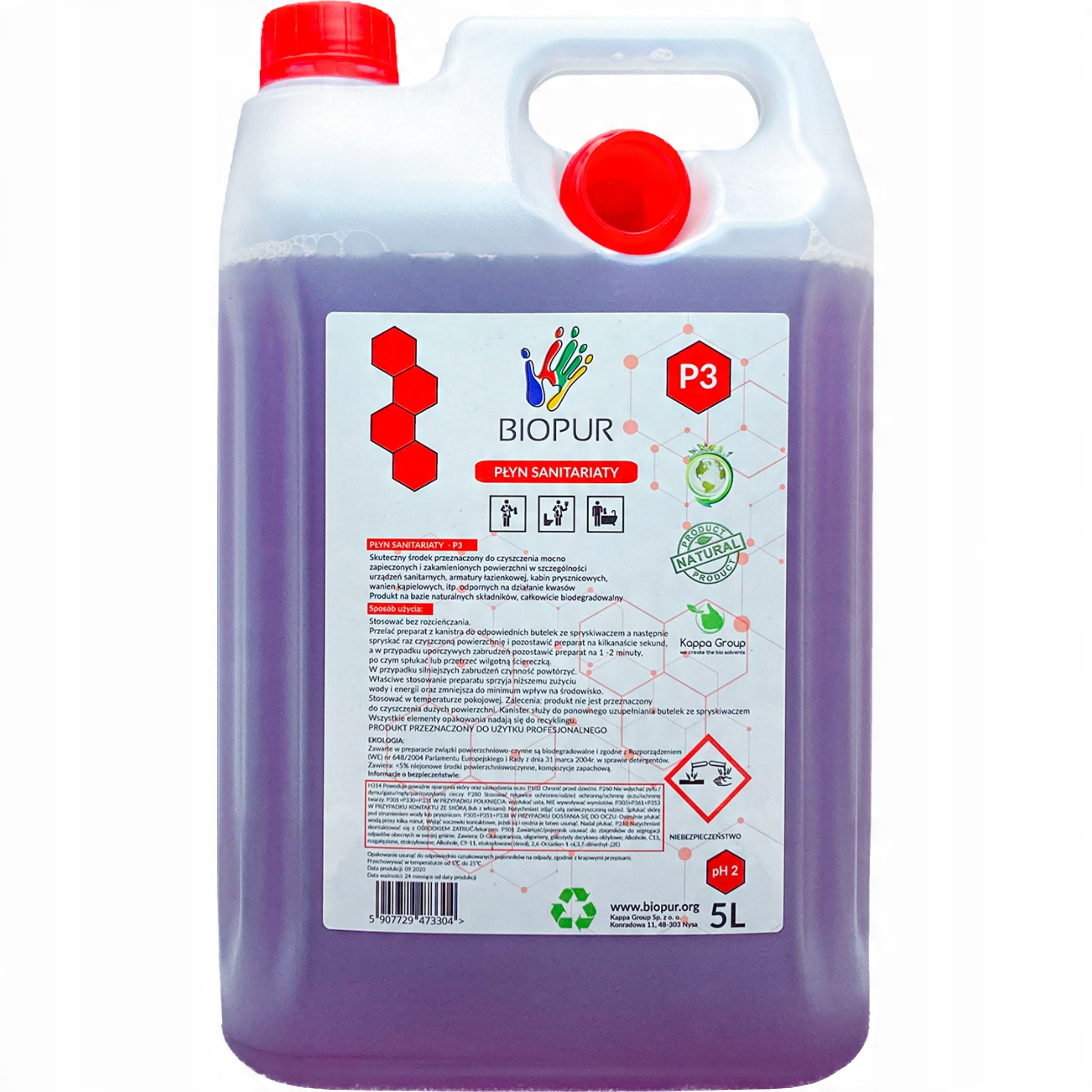 

Płyn do czyszczenia sanitariatów Biopur P3 5l