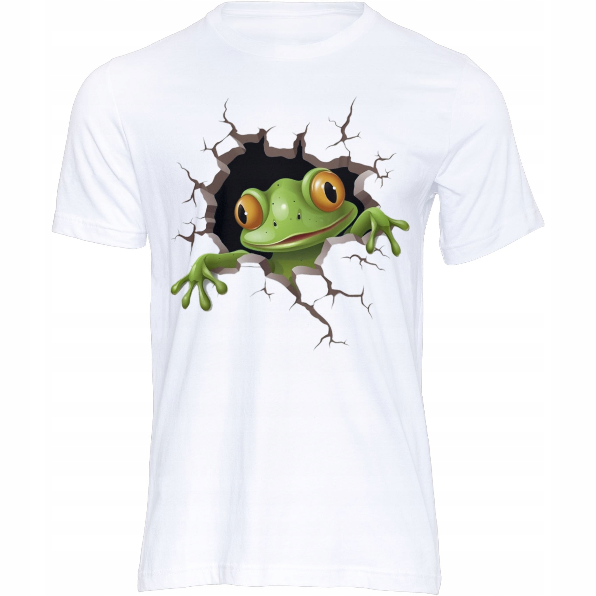 

Koszulka Bawełniana Zabawna Żaba 3D T-shirt Frog