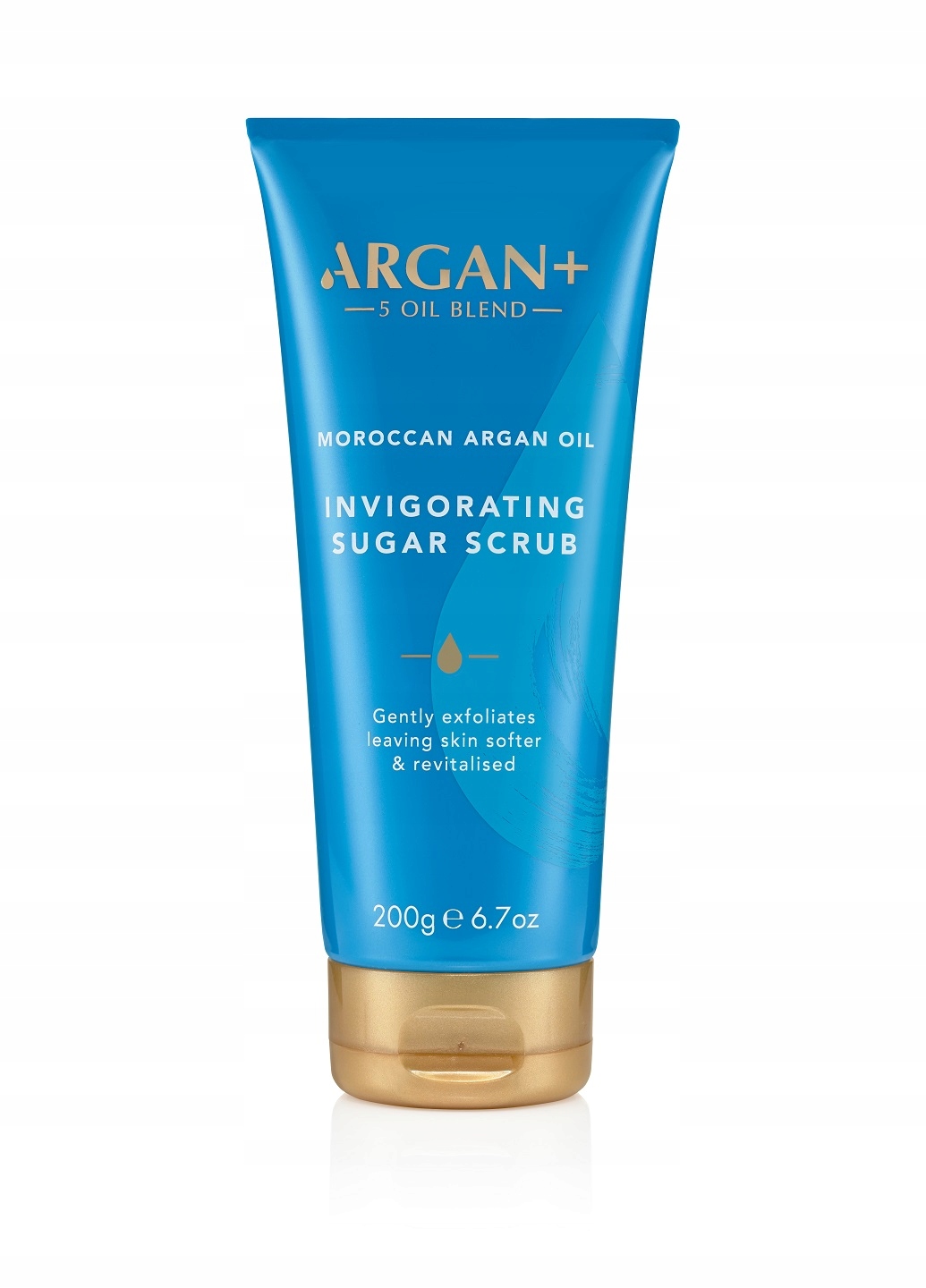 Argan+ Osvěžující cukrový tělový peeling s marockým arganovým olejem 200 g