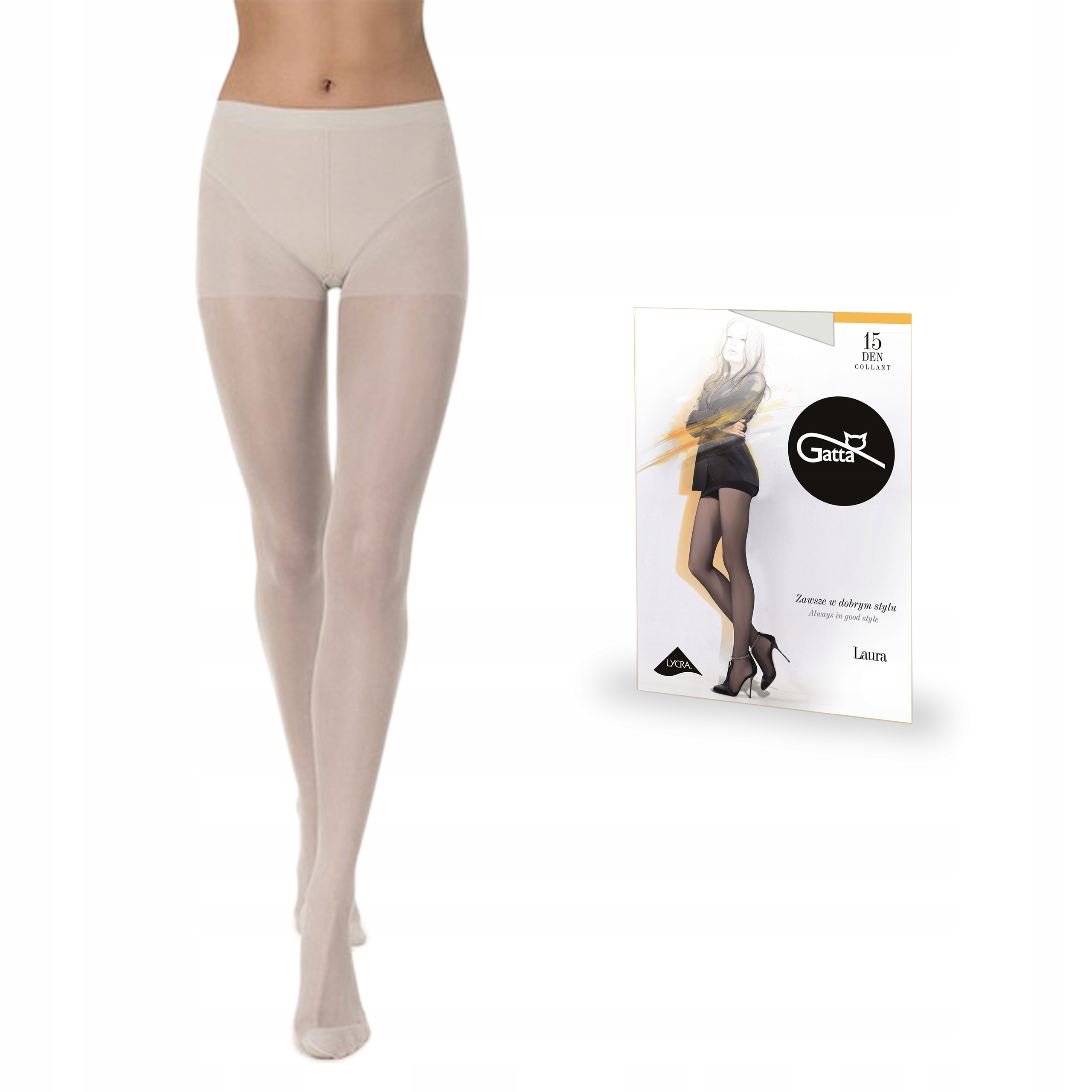 

Rajstopy Gatta Laura 20 den lycra, Perla 2-S