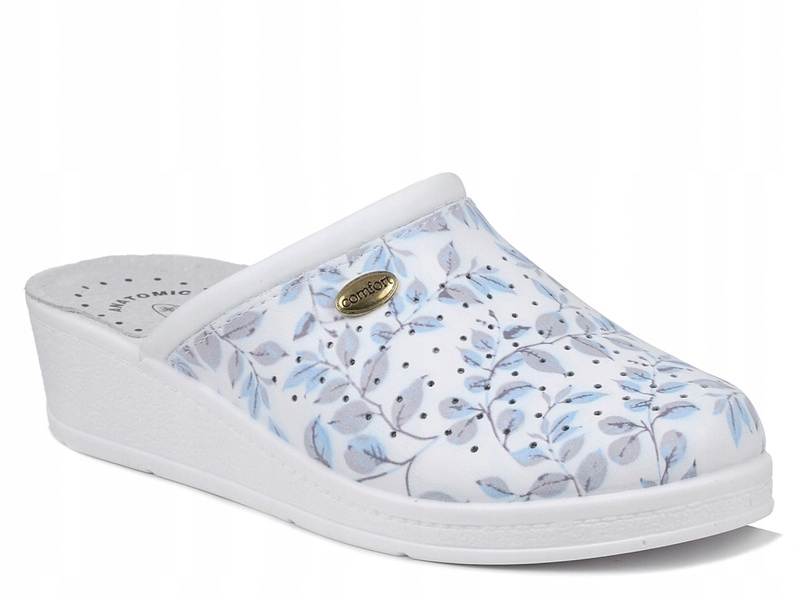 Klapki damskie białe medyczne Sanital Flex 707 skórzane antypoślizgowe 39