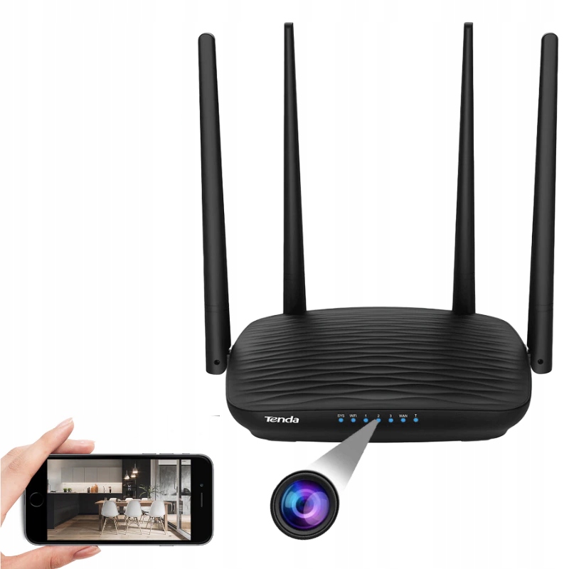 UKRYTA KAMERA ZAMASKOWANA W ROUTERZE NA ŻYWO WIFI