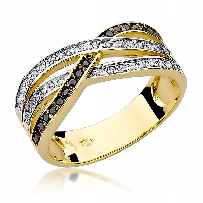 

Złoty Pierścionek 585 Czarny Brylant 0,09 ct
