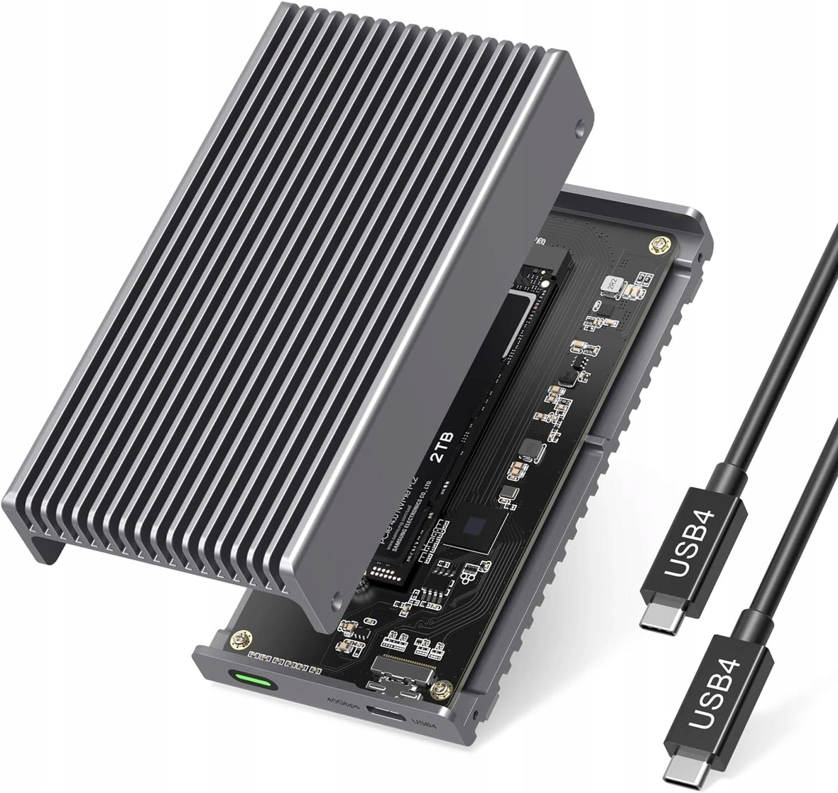 Obal na Ssd M.2 NVMe Gewokliy Fanless Usb-c 40Gbps